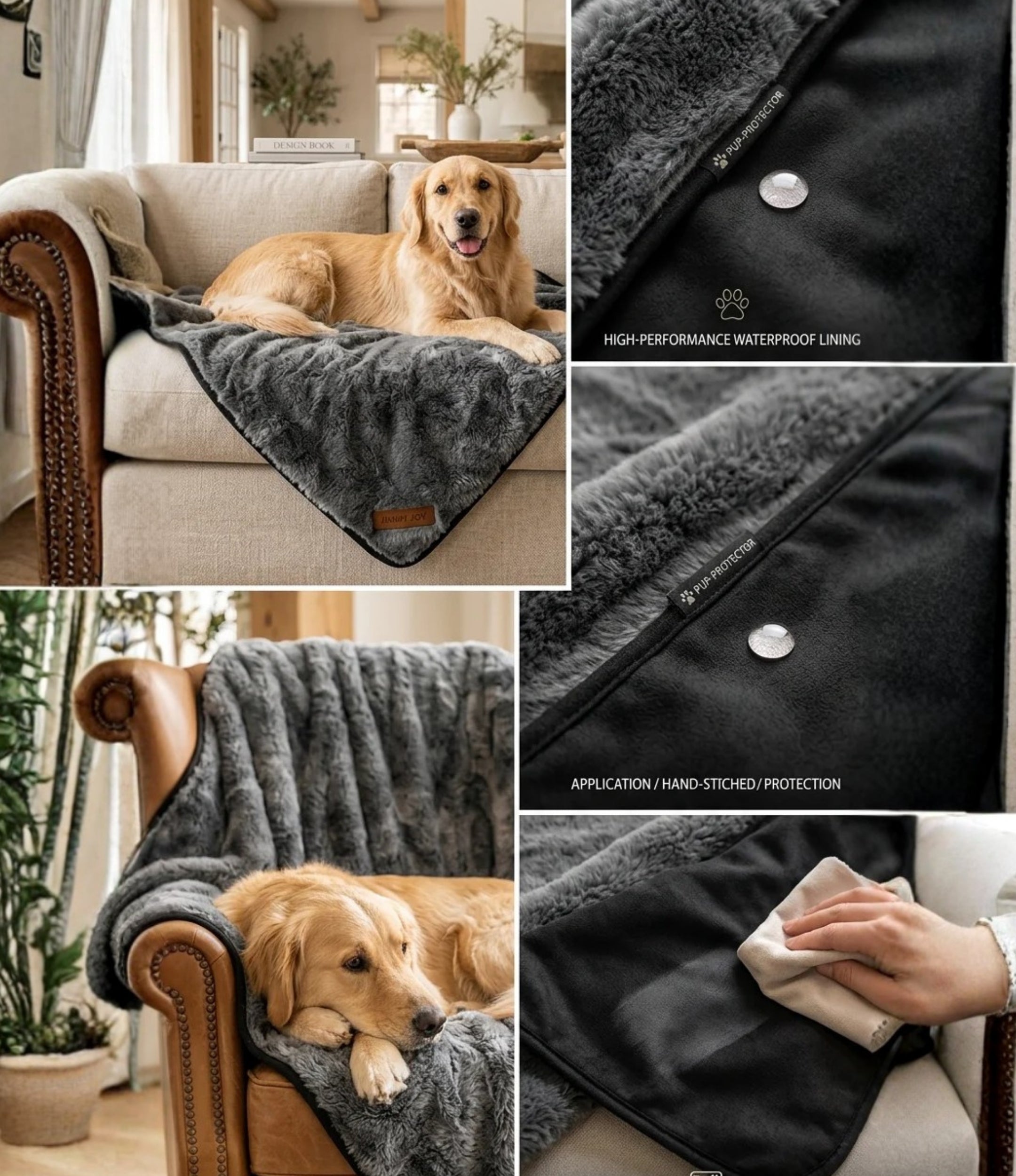 Faux-Fur Pet Throw (Pup-Protector)