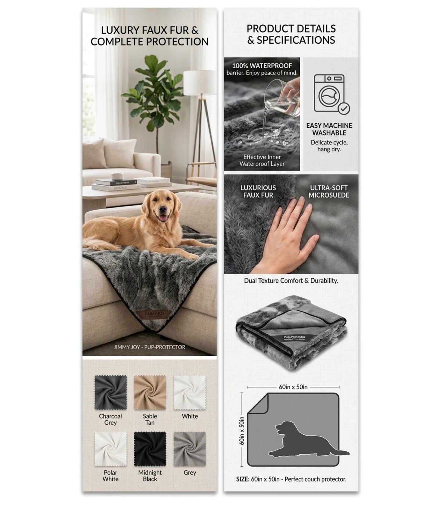Faux-Fur Pet Throw (Pup-Protector)