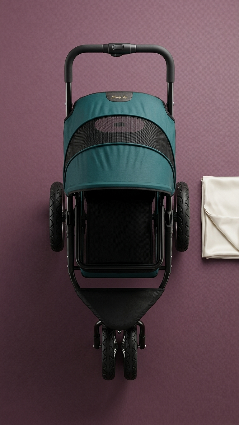 Zipper-less Dual Pet Stroller