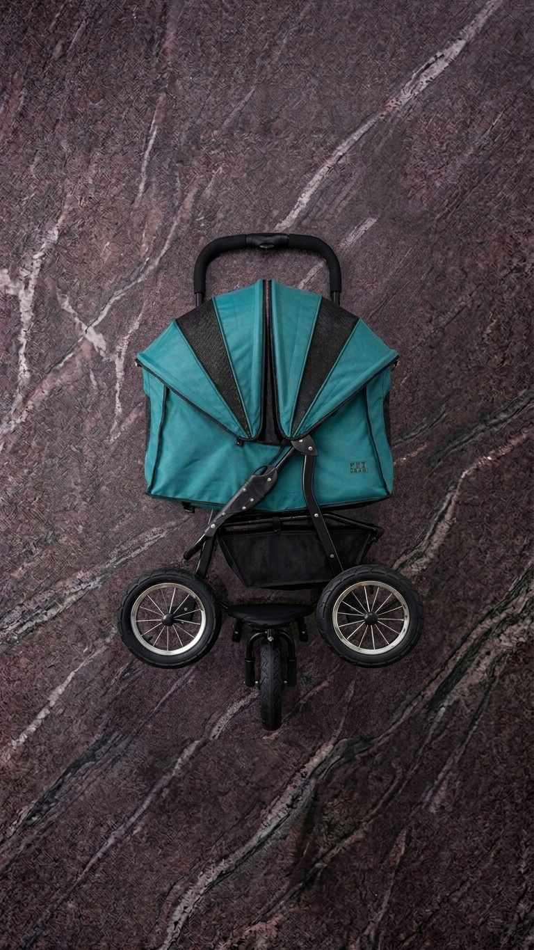 Zipper-less Dual Pet Stroller